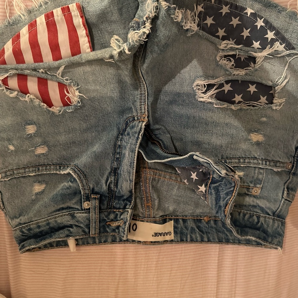 Garage Blue Denim Shorts - Picture 1 of 2